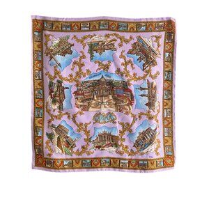 VTG ROMA Italia Scarf Square Rome Italy Landmark Tourist Attractions Souvenir